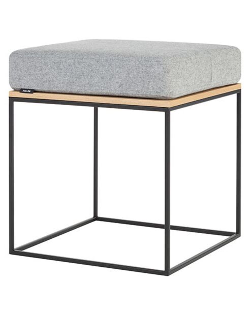 Puf Feo gris - 40x40x32 cm