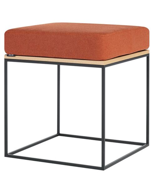 Feo Sitzhocker terrakotta/beige - 40x40x32 cm