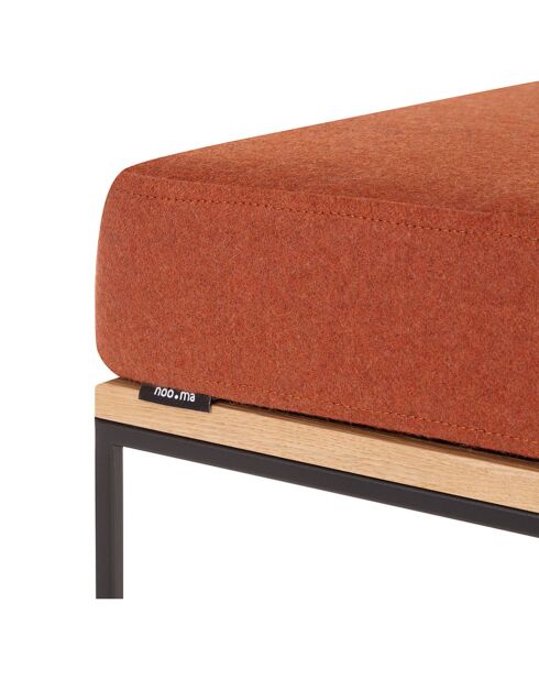 Feo Sitzhocker terrakotta/beige - 40x40x32 cm