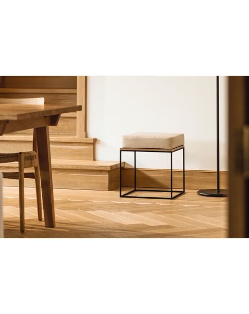 Puf Feo beige - 40x40x32 cm