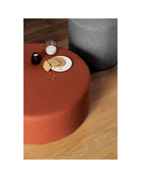Großer Fußhocker aus Terrakotta von Folk - D.70x25 cm
