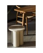 Tabouret Oly beige - D.38x42 cm