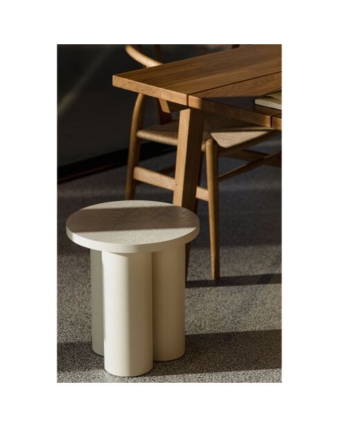 Tabouret Oly beige - D.38x42 cm