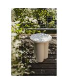 Tabouret Oly beige - D.38x42 cm