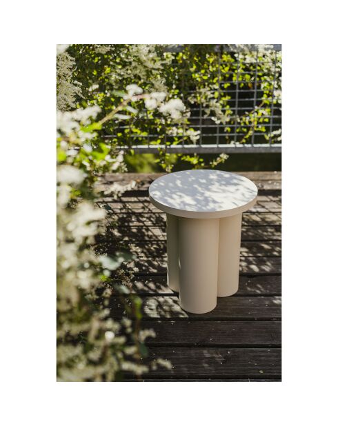 Tabouret Oly beige - D.38x42 cm