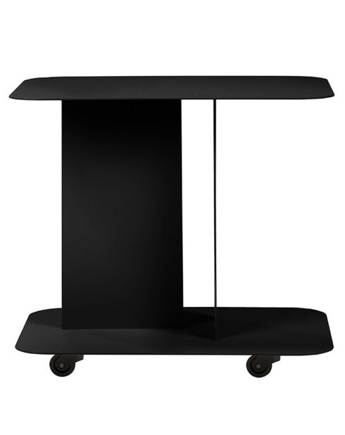 Ho schwarzer mobiler Rollwagen - 60x40x54 cm