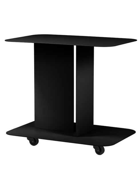 Ho schwarzer mobiler Rollwagen - 60x40x54 cm