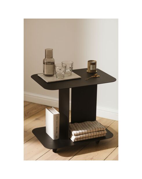Ho schwarzer mobiler Rollwagen - 60x40x54 cm