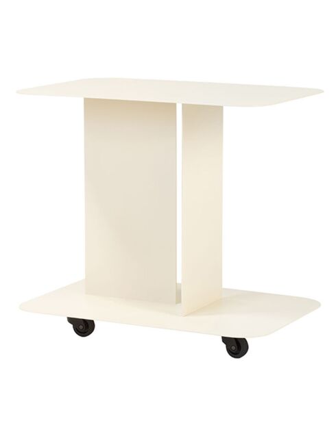 Ho beigefarbener Rollwagen - 60x40x54 cm