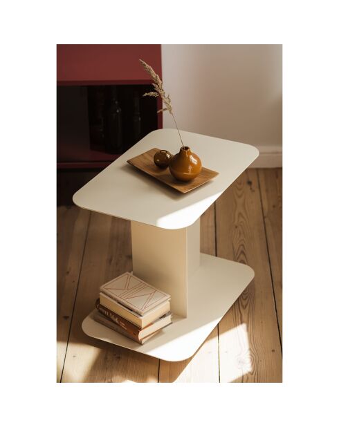 Ho beigefarbener Rollwagen - 60x40x54 cm