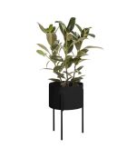 Vaso da fiori Maki grande nero - 30x20x46 cm
