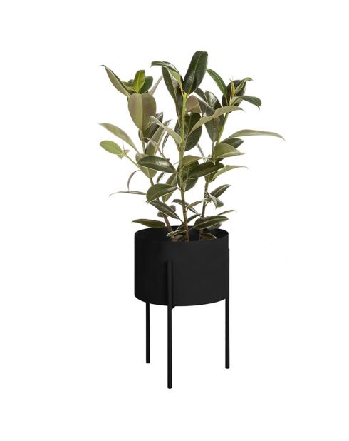 Vaso da fiori Maki grande nero - 30x20x46 cm