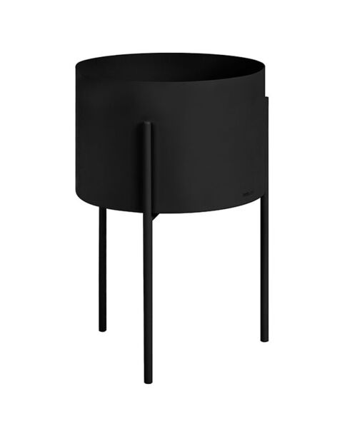 Vaso da fiori Maki grande nero - 30x20x46 cm