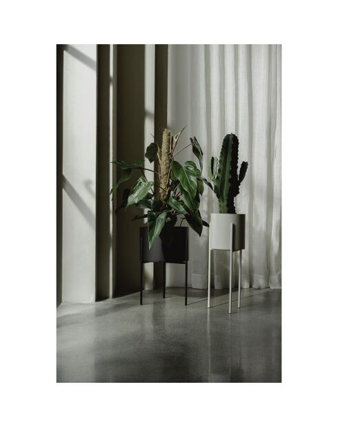 Vaso da fiori Maki grande nero - 30x20x46 cm