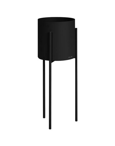 Vaso da fiori Maki grande nero - 20x20x55 cm