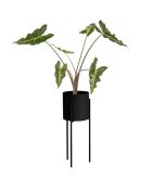 Vaso da fiori Maki grande nero - 20x20x55 cm
