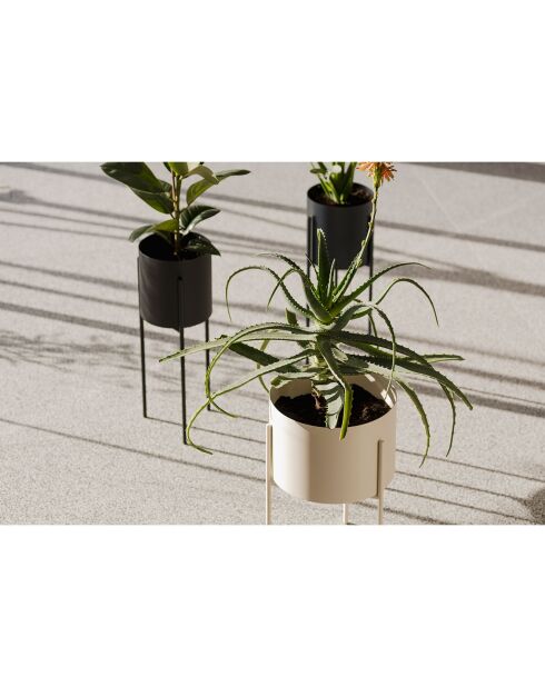 Vaso da fiori Maki grande nero - 20x20x55 cm