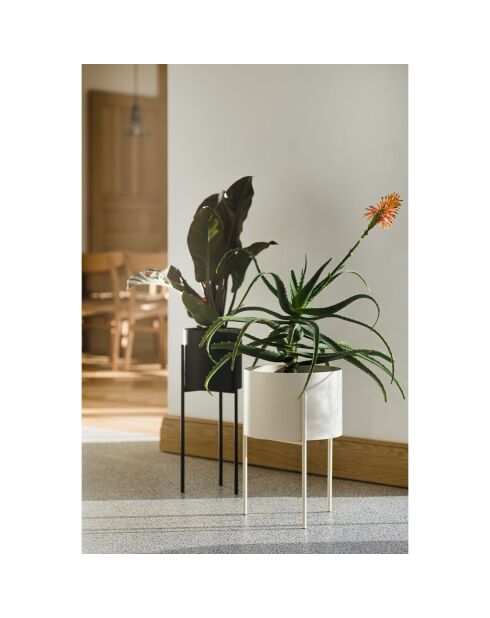Vaso da fiori Maki grande nero - 20x20x55 cm