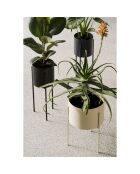 Vaso da fiori Maki grande nero - 20x20x55 cm
