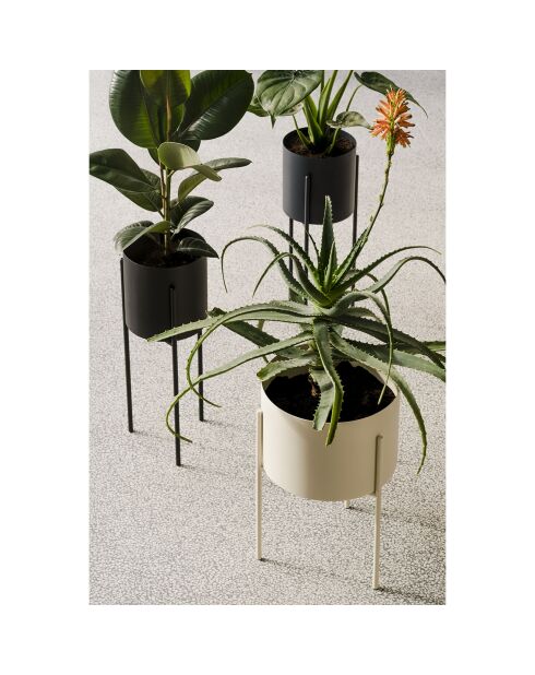 Vaso da fiori Maki grande nero - 20x20x55 cm