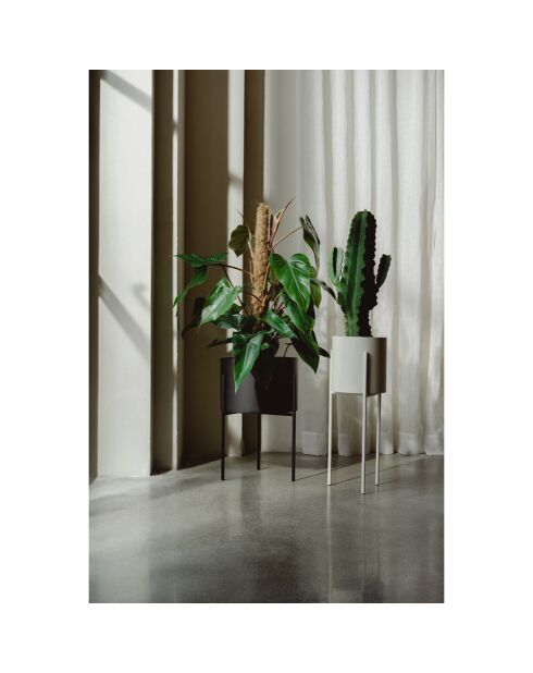 Vaso da fiori Maki grande beige - 20x20x55 cm