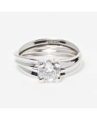 Bague Nine Zircone or blanc