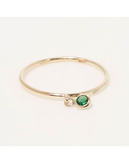 Ring Pierette Zirkonia aus grünem Gelbgold