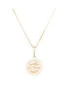 Astro Pisces Zirconia geelgouden hanger