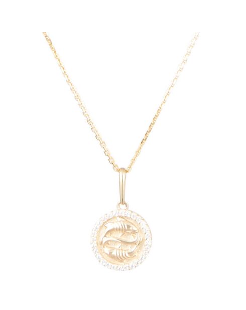 Astro Pisces Zirconia geelgouden hanger