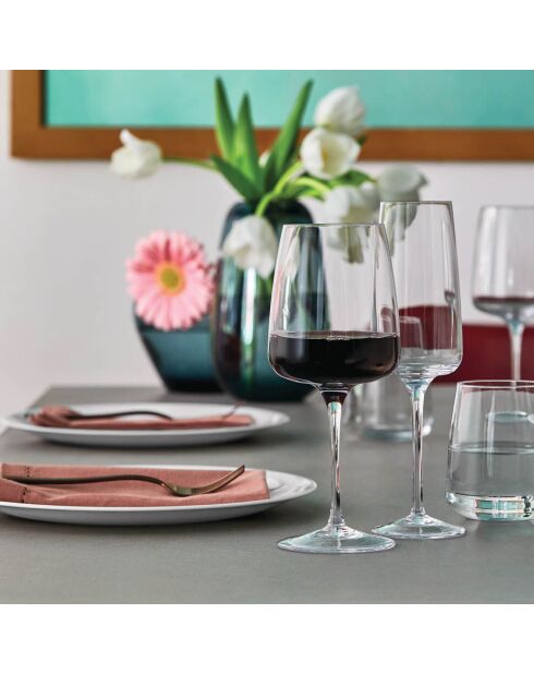 4 Verres à vin Planeo transparents - 45 cl