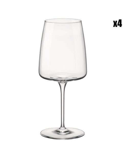 4 Verres à vin Planeo transparents - 54 cl