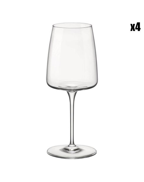 4 bicchieri da vino trasparenti Planeo - 38 cl