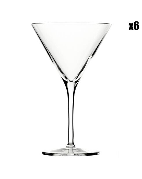 6 Verres à Cocktail Bar transparents - 25 cl