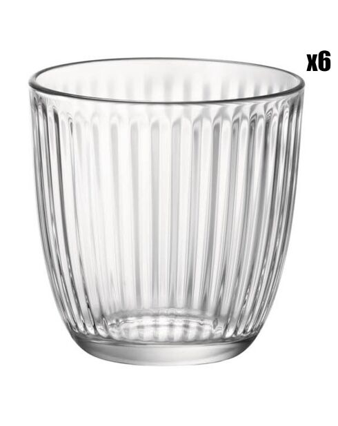 6 Verres Line transparents - 29 cl