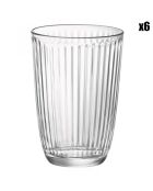 6 Verres à eau Line transparents - 29 cl