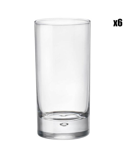 6 Gobelets Barglass transparents - 8 cl