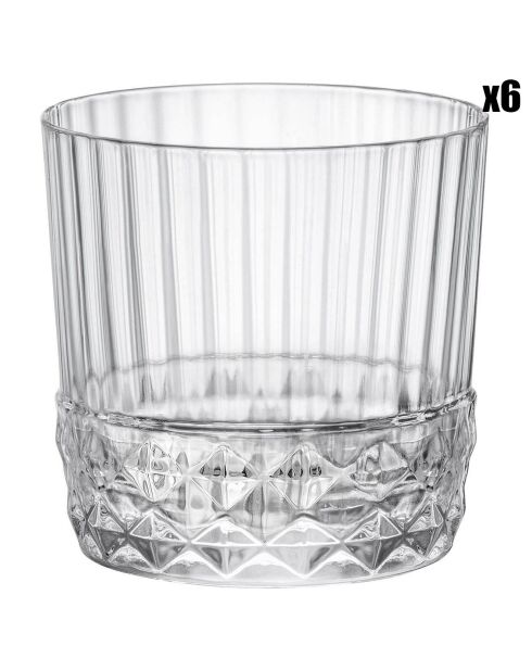 6 Verres Rocks America's transparents - 30 cl