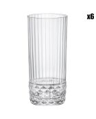 6 Gobelets America's transparents - 49 cl