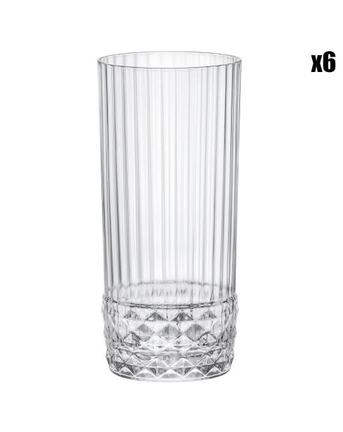 6 bicchieri trasparenti America's - 49 cl