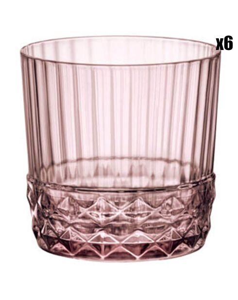 6 Verres Rocks America'20s roses - 30 cl