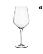 6 Verres à vin Electra transparents - 55 cl