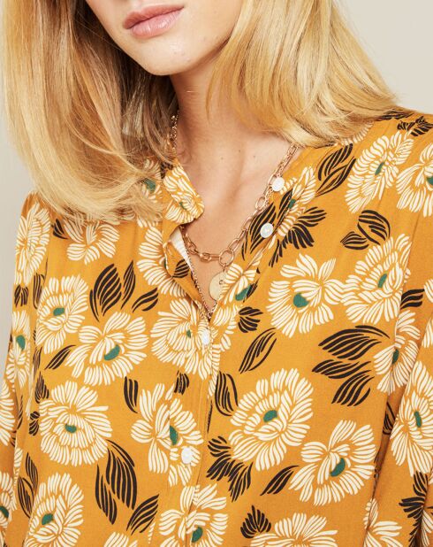 Blouse imprimée Cody ocre