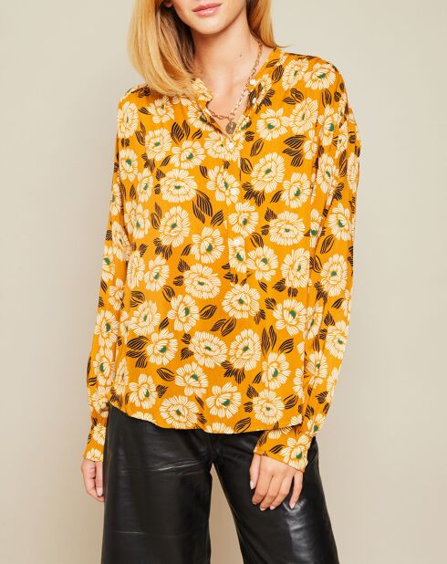 Blouse imprimée Cody ocre