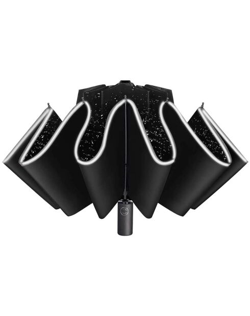 Omgekeerd opvouwbare paraplu - Zwarte automatische opening