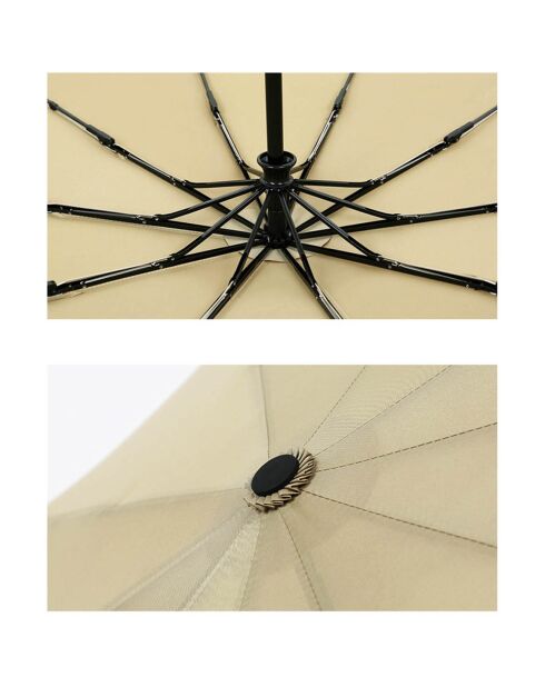 Parapluie compact - Ouverture automatique beige