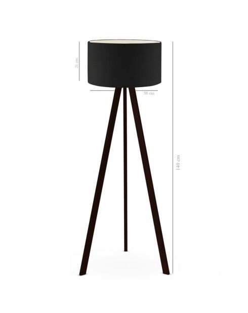 Ayd schwarze Stehlampe - D.38x21x140 cm