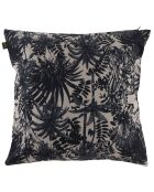 Housse de coussin Outdoor Sanoa lin/noir bleuté - 45x45 cm