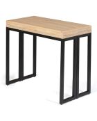 Table extensible 6 personnes memphis marron/noir - 140x90x75 cm