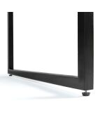 Table extensible 6 personnes memphis marron/noir - 140x90x75 cm