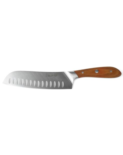 5 Couteaux de cuisine Tsukiji marron/gris - 35x8.5 cm